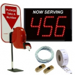 Next Please! 3 Digit Single Display Wired Push Button Complete Packaged System 